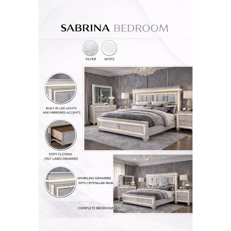 Sabrina Bedroom Set with LED Lighting