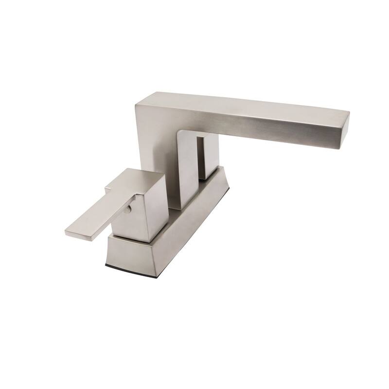 Razo Center Set Bathroom Lavatory Faucet in PVD Satin Nickel - Pop Up Drain Included
