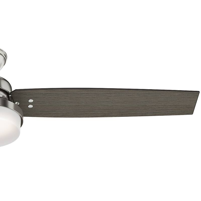 Hunter 60" Sentinel Ceiling Fan with LED Light Kit and Handheld Remote - Brushed Nickel