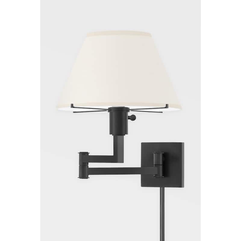 Leeds 1-Light Plug In Wall Sconce by Mark D. Sikes