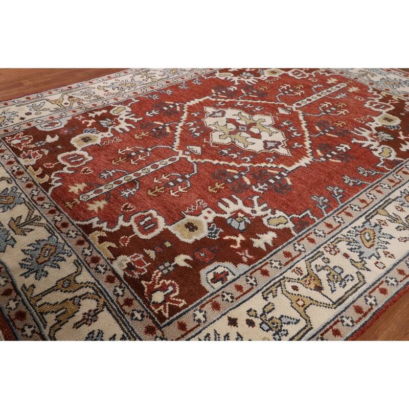 Tabriz Indian Area Rug Handmade Wool Carpet - 7'10"x 10'1"