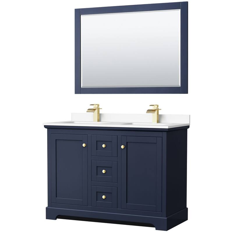 Wyndham Collection Avery 48" Free Standing Double Basin Vanity Set