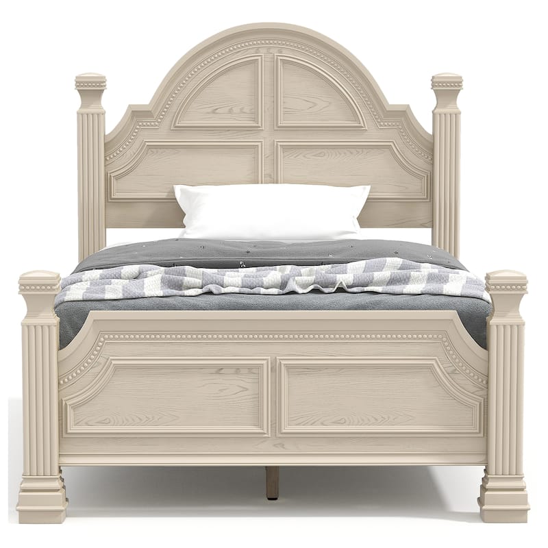 Stroh Traditional Wood 6-Piece Poster Bedroom Set with USB by Furniture of America