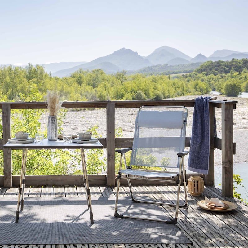 Lafuma Alu Cham XL Multi-Position Folding Armchair - Set of 2 - Seigle