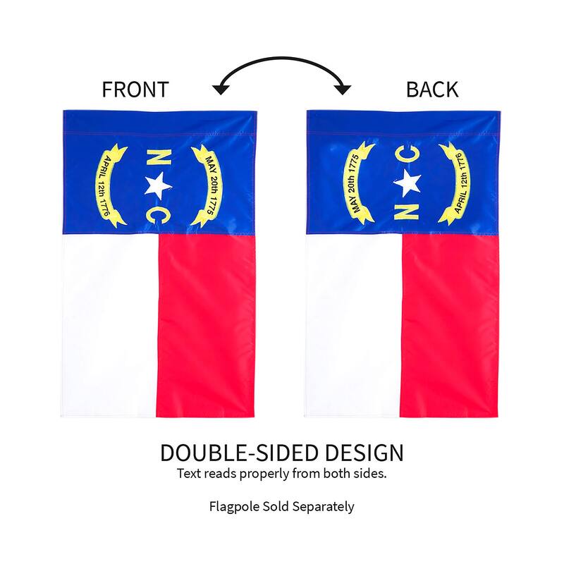 12.5 in. x 18 in. NC State Garden Applique Flag