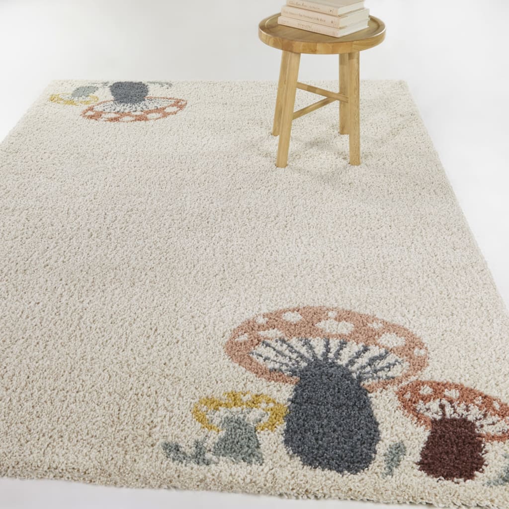 Mod-Tod Mushroom Kids Nature Shag Area Rug