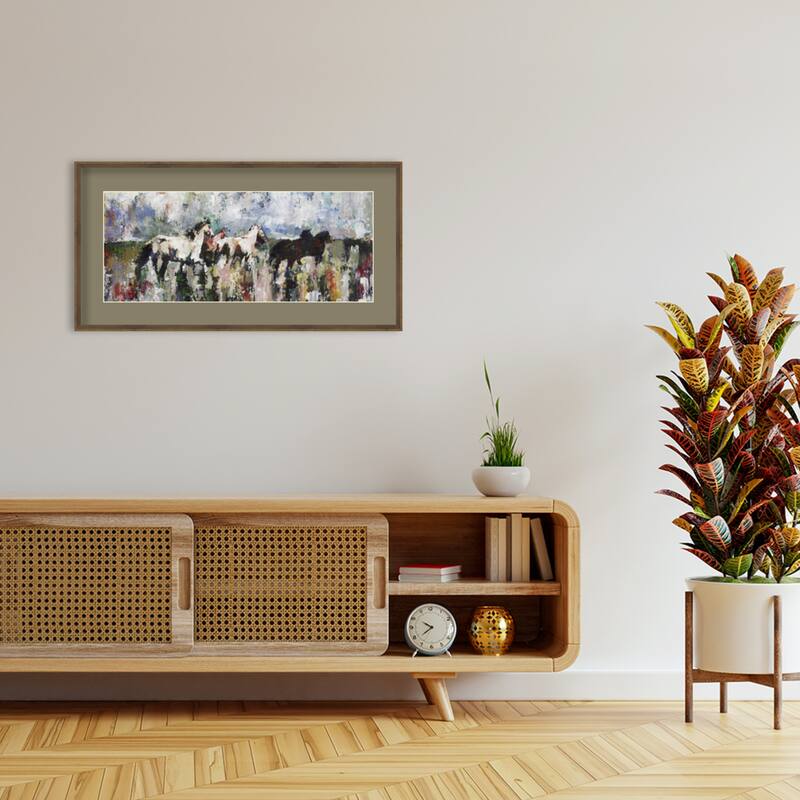 Running Wild by Matthys Moss Wood Framed Wall Art Print