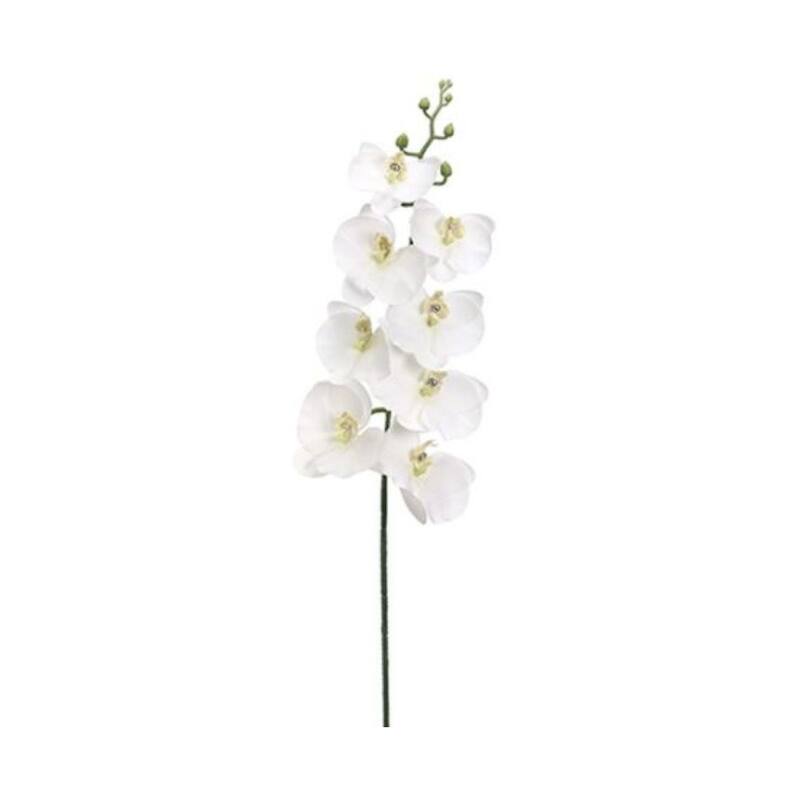 Phalaenopsis Orchid Artificial Spray - 32" - White