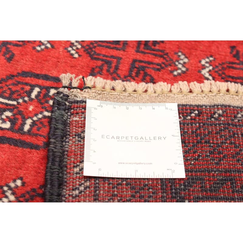 ECARPETGALLERY Hand-knotted Teimani Red Wool Rug - 3'8 x 6'2