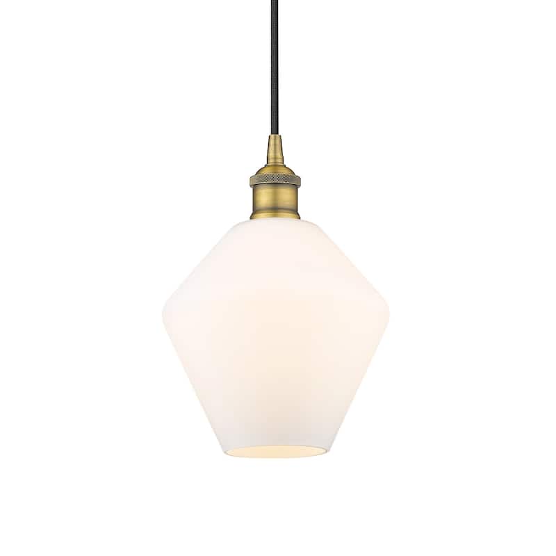 Innovations Lighting 616-1P-11-8 Cindyrella Pendant Cindyrella 8" Wide - Brushed Brass / Cased Matte White