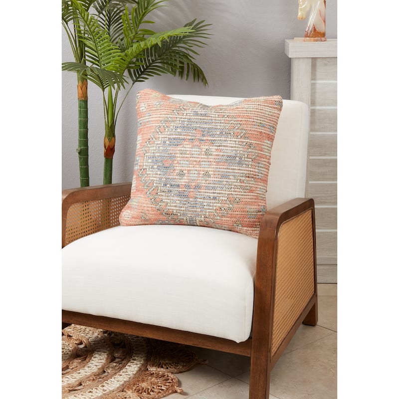 Printed Boho Chindi Throw Pillow