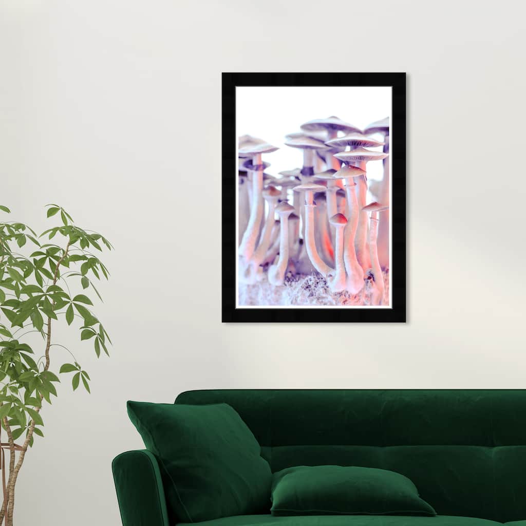 Wynwood Studio Prints Floral and Botanical Same Type Mushroom Pink and Light Pink Glam Wall Art Canvas Print