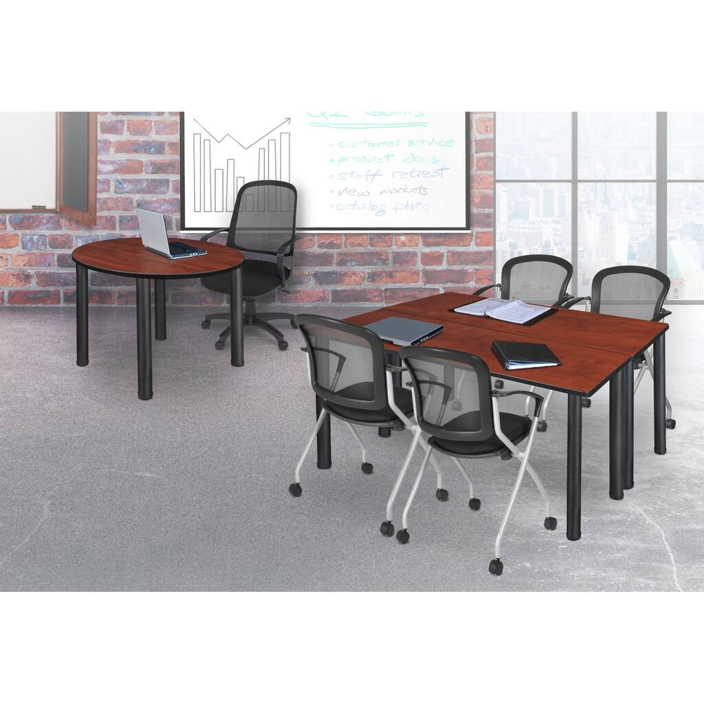 60" x 24" Training Table- Cherry/ Black