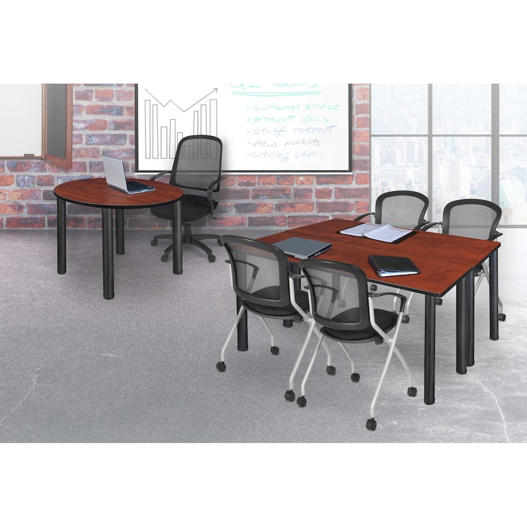 66" x 24" Training Table- Cherry/ Black
