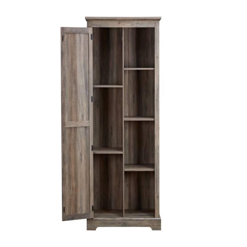 Rustic Tall Storage Cabinet Barn Door Storage