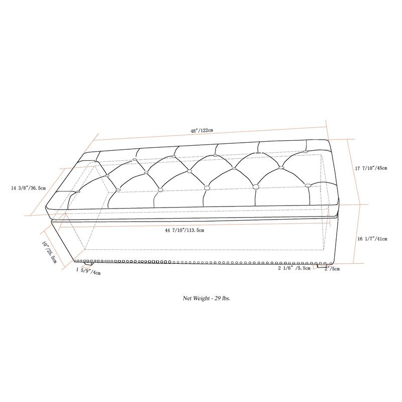 Modern Storage Ottoman for Living Room