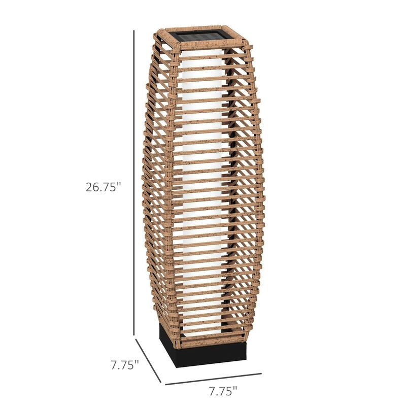 Outdoor Rattan Garden Lantern Pathway Light Decorative Driveway Lighting