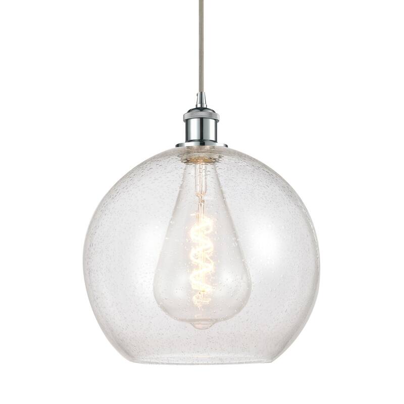 Innovations Lighting 516-1P-16-12 Athens Pendant Athens 12" Wide - Polished Chrome / Seedy