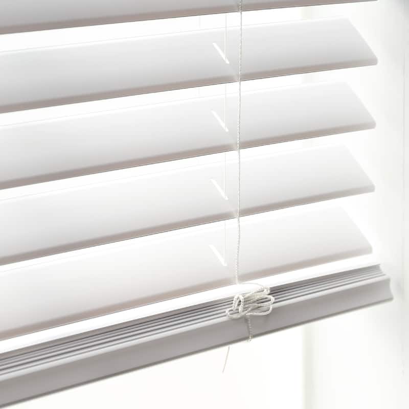 2-inch White Cordless Plantation Vinyl Blind (72-inches Long)