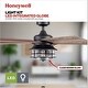 preview thumbnail 4 of 8, 52" Honeywell Foxhaven Indoor/Outdoor Farmhouse Ceiling Fan, Matte Black