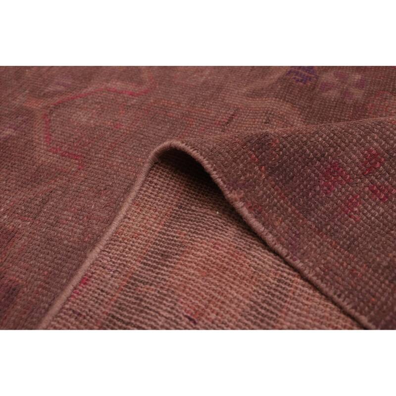 ECARPETGALLERY Hand-knotted Color Transition Dark Red Wool Rug - 4'1 x 6'3