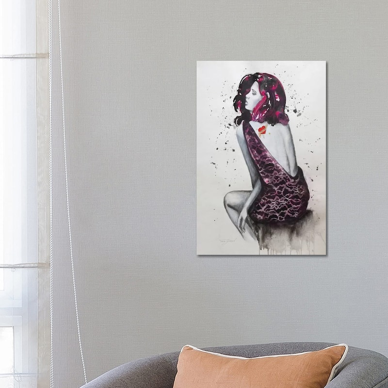 iCanvas "Mom Tattoo Fucshia" by Tara Gamel Canvas Print - 26x18x1.5
