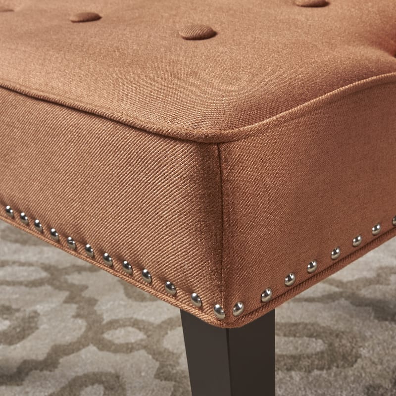 Modern 28" Accent Chair with Button Tufted Waffle Stitching and Nailheads