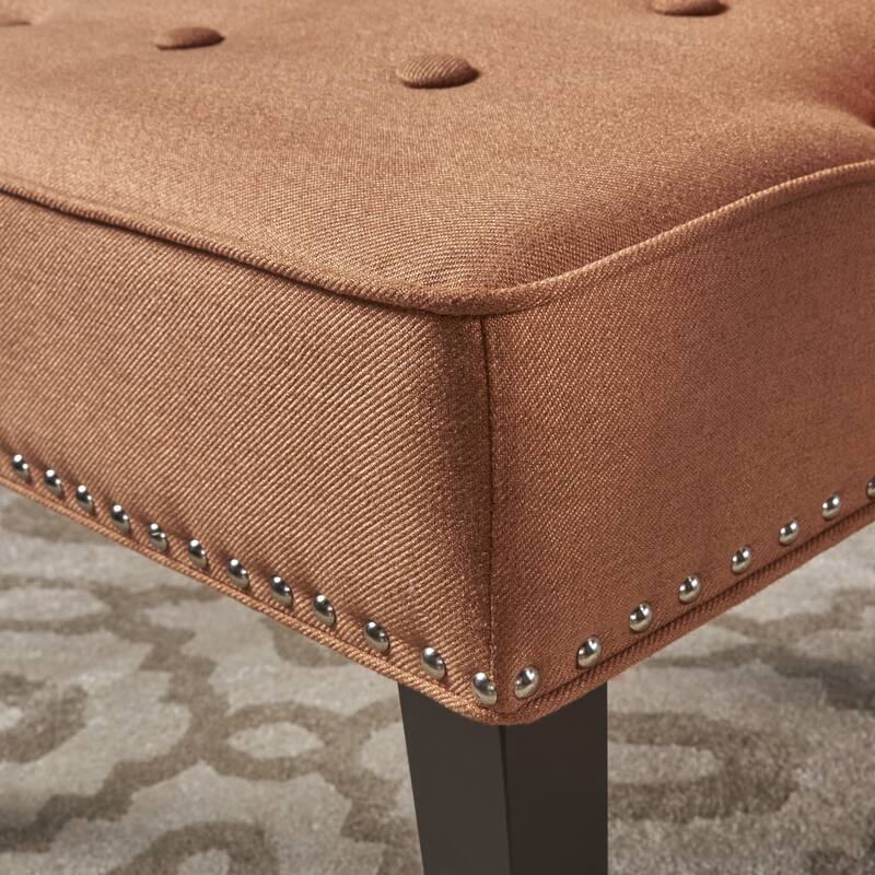 Orange 28" Accent Chair with Waffle Stitching