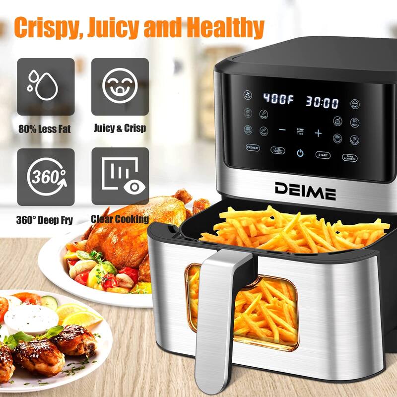 Air Fryer 6.2 QT Oilless 1500W Large Capacity Oven Air Fryers Healthy
