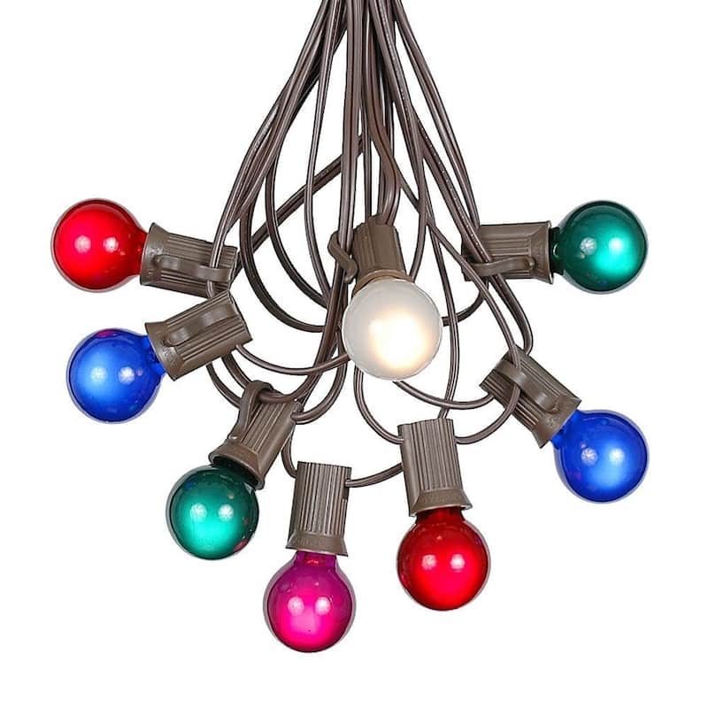25 Foot G30 Outdoor Globe Patio String Lights - Set of 25 G30 Globe Bulbs - Multi