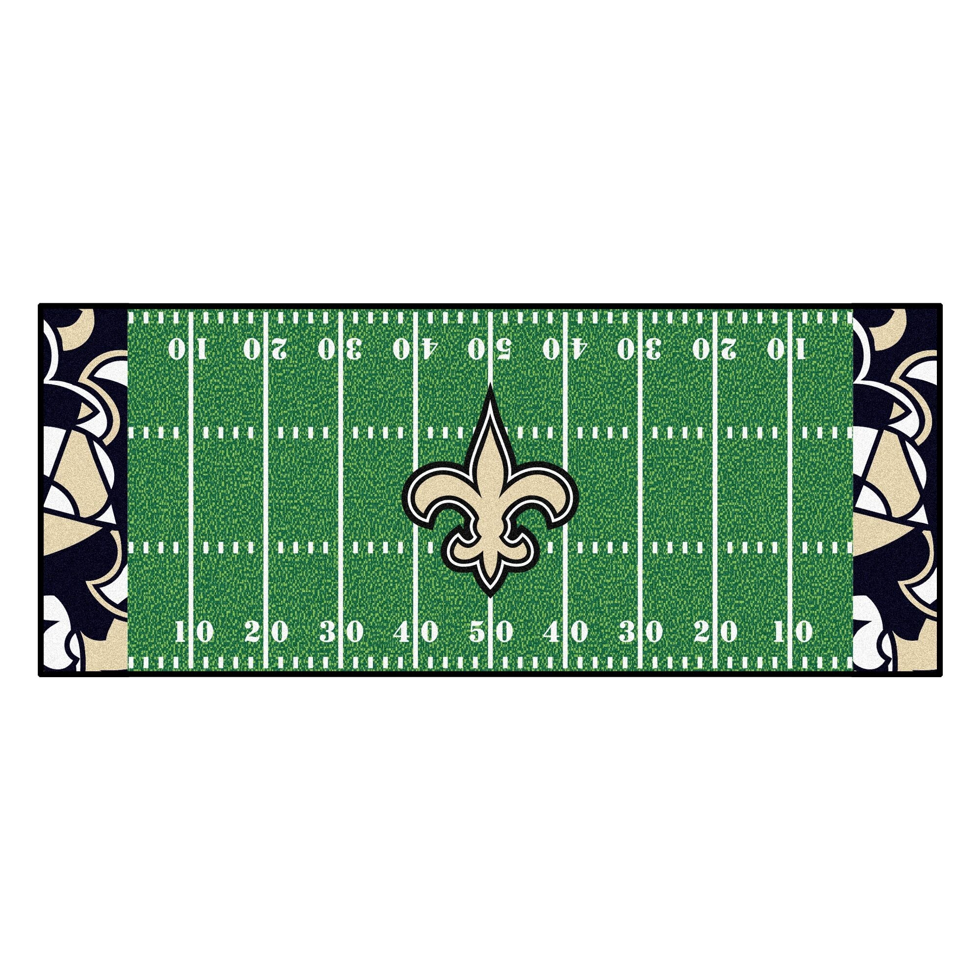 Shop Nfl New Orleans Saints Football Field Runner Mat Area Rug