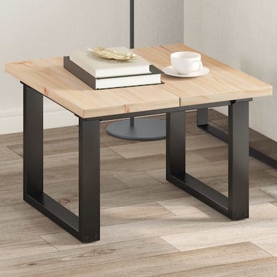 vidaXL Table Top Set of 2 Natural Pine Solid Pine Wood 23.6x11.8 in - 11.8 x 23.6 x 0.8 in