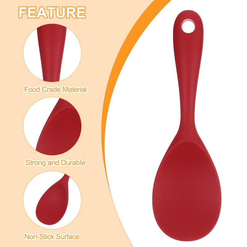 2 Pack Rice Spoon Silicone Rice Paddle Rice Spatula Rice Paddle