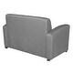 preview thumbnail 15 of 15, Supernova Tablet Arm Loveseat- Black/Java