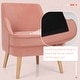 preview thumbnail 11 of 34, Costway Accent Chair Velvet Upholstered Single Sofa with Rubber Wood - 27'' x 25'' x 30''
