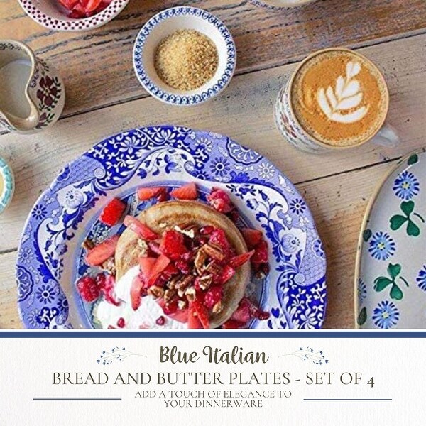 Spode Set of 4 Blue Italian Plates - Bed Bath & Beyond - 38394889