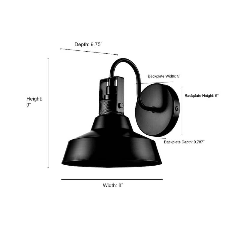 Millennium Lighting Axell 1 Light Outdoor Wall Sconce in Powder Coat Black