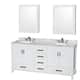 Option White / White Carrara Marble Top / Brushed Chrome