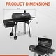 preview thumbnail 2 of 6, Barrel Charcoal Grill With Offset Smoker And Warming Rack Outdoor BBQ Grill For Backyard Patio Parties - N/A