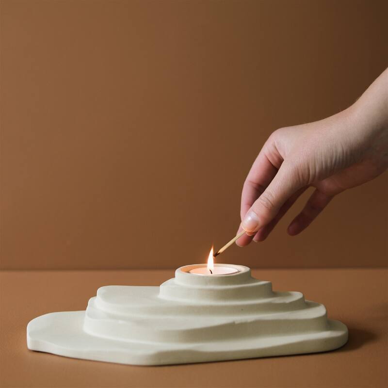 DUNE Candle holder Sandy Cream - Sandy Cream