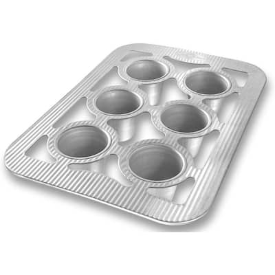 USA Pan 1290PO 6-Well Bakeware Popover Pan, Non-stick - Silver