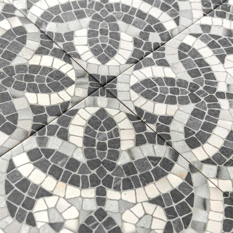 Roman Road 8x8 Matte Porcelain Encaustic Tile - Floor, Wall, Backsplash