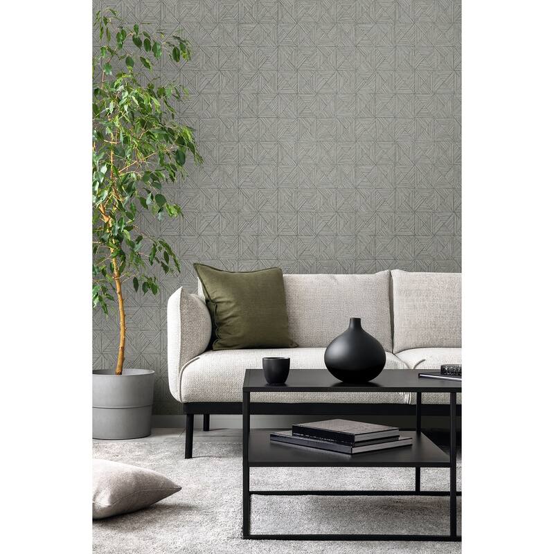 Seabrook Designs Lunoria Geometric Non-Woven Unpasted Wallpaper