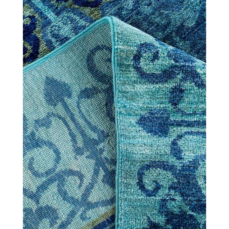 Contemporary Overdyed Wool Hand Knotted Area Rug - 9' 2" x 11' 5"