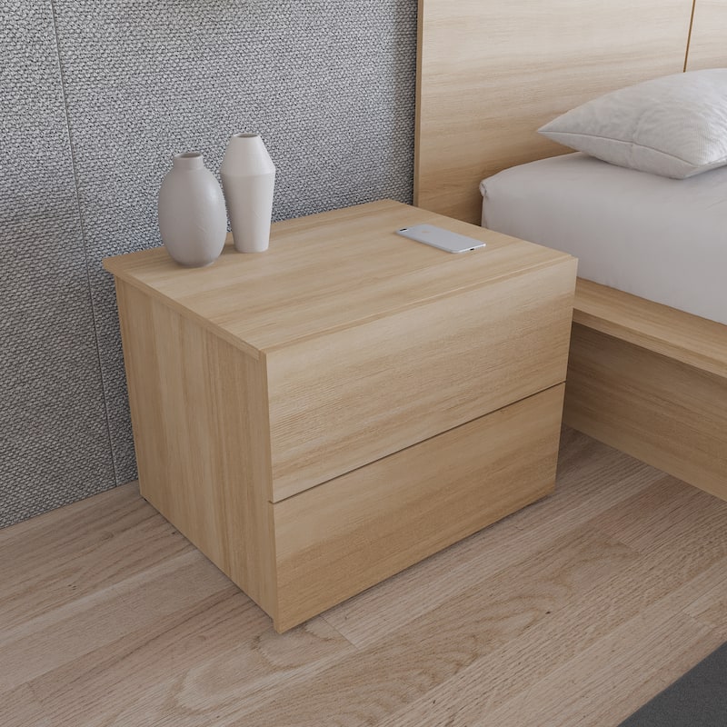 James 2-drawer Nightstand - Sheer Beauty