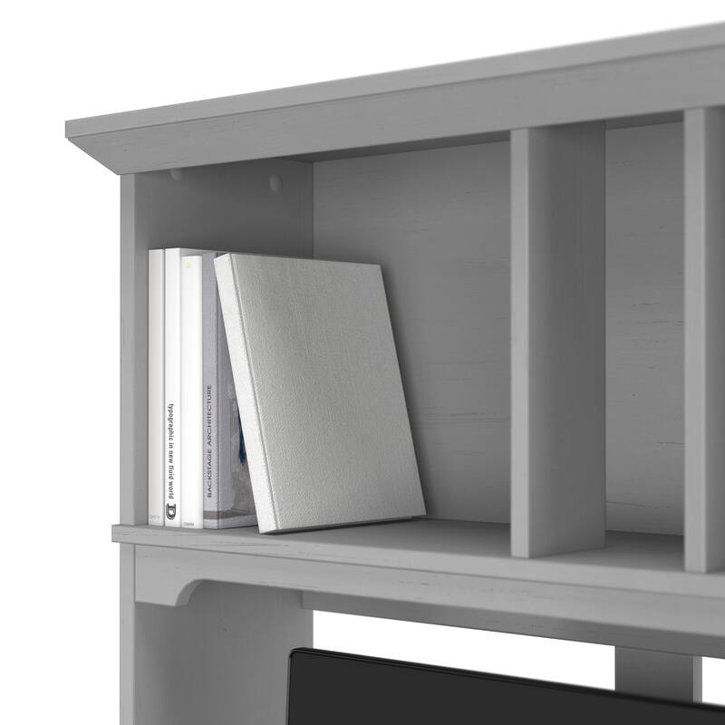 Bush Furniture Salinas Small Computer Desk with Storage Hutch