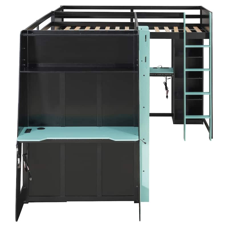 Esports Bed Gaming Loft Bed for PS PC Gamers Gaming Room