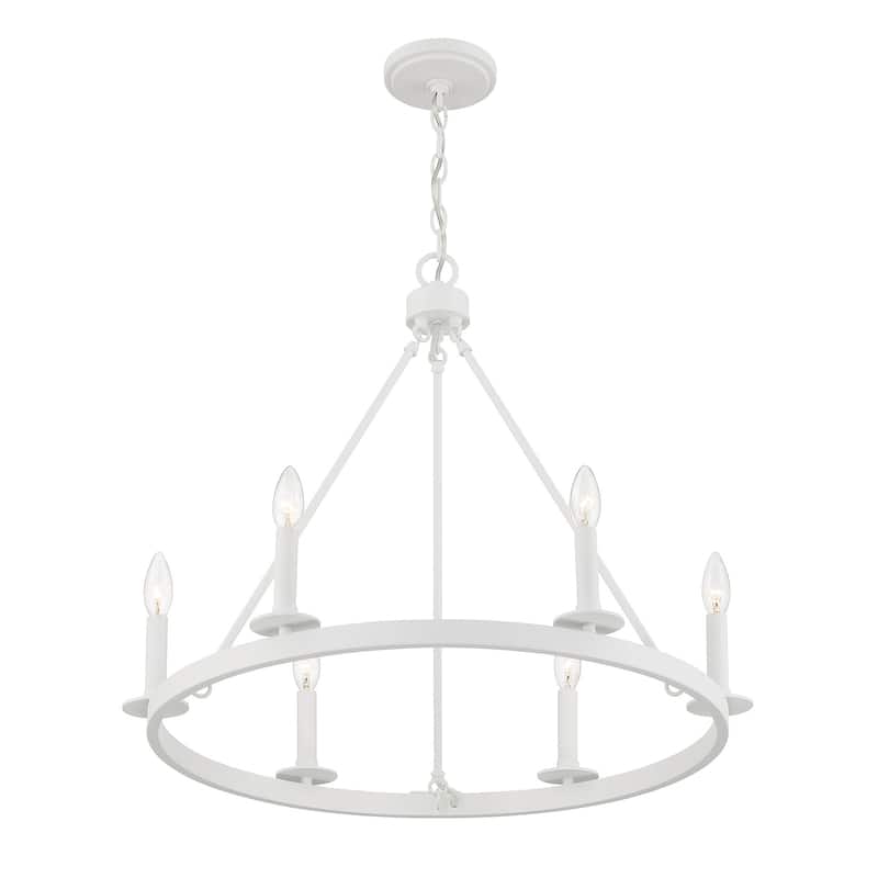 Meridian M10093 6 Light 26" Wide Taper Candle Style Chandelier