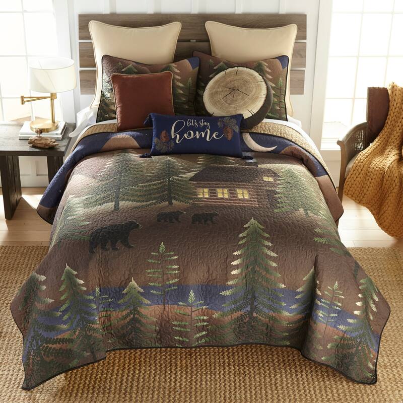 Donna Sharp Folk Art Forest 3PC Quilt Set