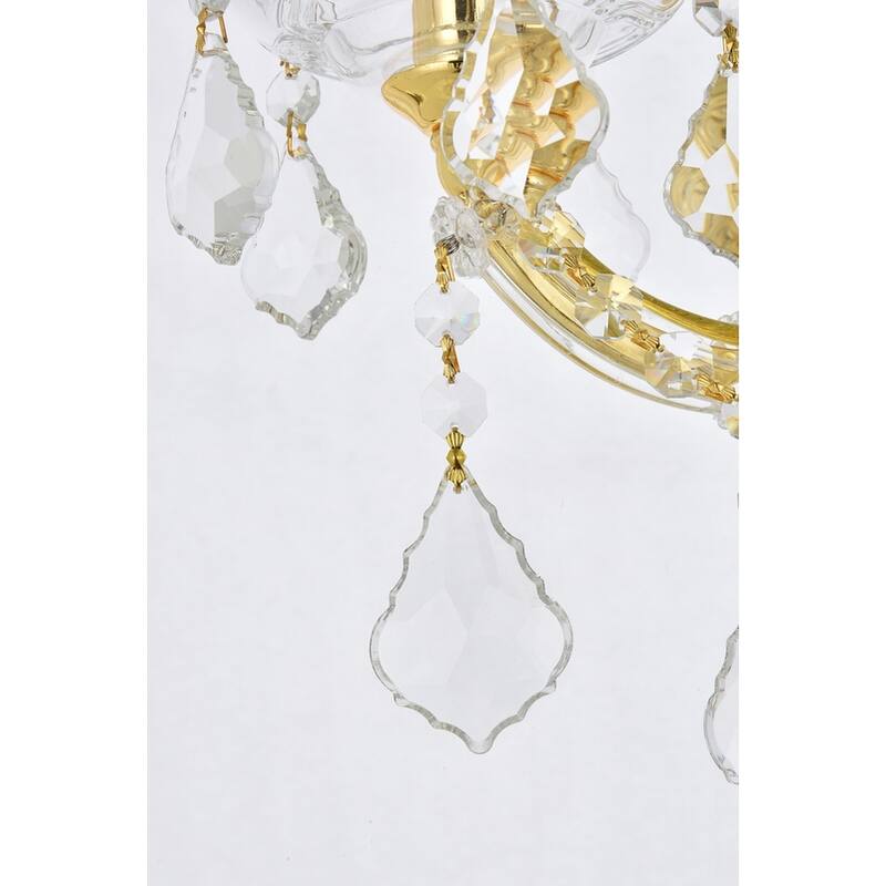 Fleur Illumination Collection Wall Sconce D:12in H:22in E:8.5in Lt:3 Gold Finish